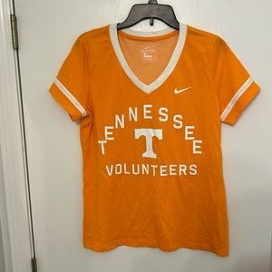 Tennessee Volunteers Shirt Womens Orange Nike Dri Fit V Neck Sz: Large
